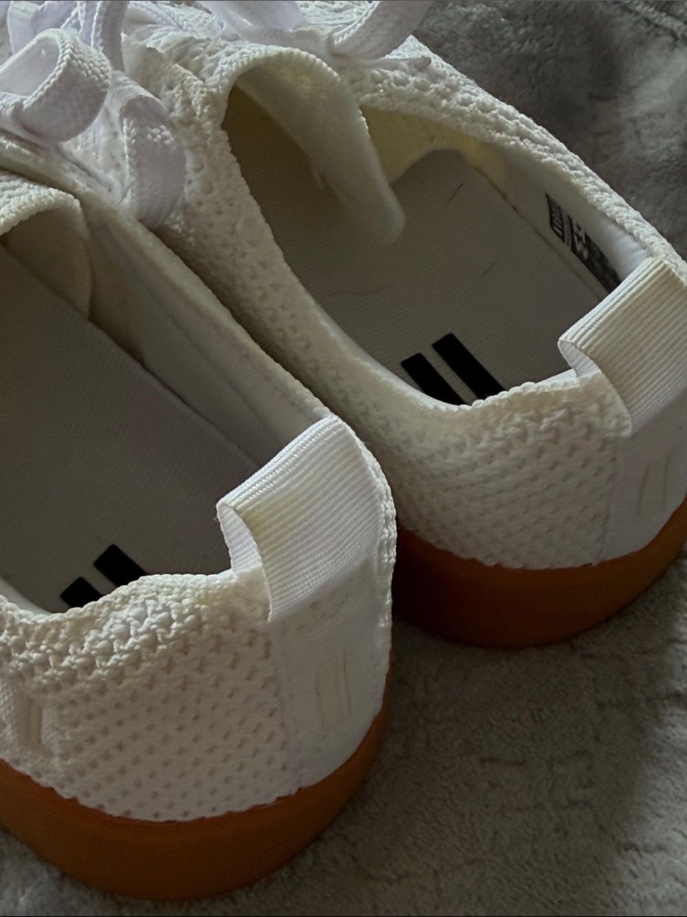 NOBULL White Knit Sneaker with Gum Botton - Worn Once - 7.5 - Picture 6 of 6